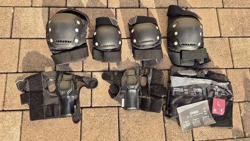 Oxelo protektoren set schwarz - oxelo, protektoren-set